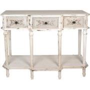 Clayre & Eef Sidetable  120x45x90 cm Wit Hout Wandtafel