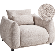 Beliani JAMSA - Fauteuil-Beige-Bouclé