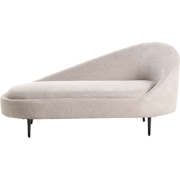Beliani VALREAS - Chaise longue-Beige-Polyester