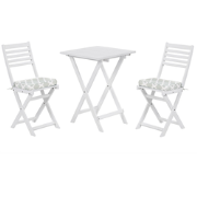Beliani FIJI - Bistroset-Wit-Acaciahout