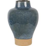 Clayre & Eef Vaas  Ø 21x31 cm Blauw Keramiek Rond Decoratie vaas