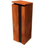 Collu Combo Cortenstaal/RAL 9005 Brievenbus Lengte: 350 Breedte: 350 H...
