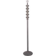 Clayre & Eef Vloerlamp  Ø 23x131 cm Grijs Hout Rond Staande Lamp