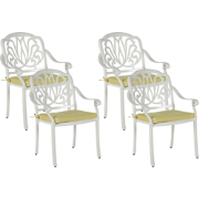 Beliani ANCONA - Tuinstoel-Wit-Aluminium