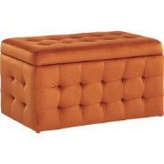 Beliani MICHIGAN - Ottomaan-Oranje-Fluweel