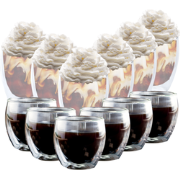 OTIX Dubbelwandige Glazen - Koffietassen - 12 Stuks - 360ml en 100ml -...