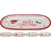 Bord ovaal kerst 255mm 2ass kerstversiering