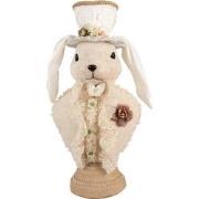 Clayre & Eef Decoratie Beeld Konijn 24x17x50 cm Beige Textiel op Kunst...