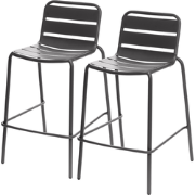 HESPERIDE HIXA - Tuinstoelen - Barkruk - Tuinkruk - set van 2 -  48x58...