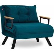 Slaapfauteuil in stof met metalen poten L67 cm  SANDO