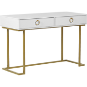 Beliani WESTPORT - Bureau-Wit-MDF, IJzer
