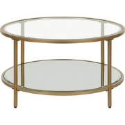 Beliani BIRNEY - Salontafel-Goud-Veiligheidsglas