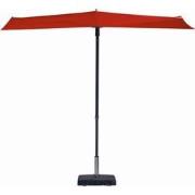 Sun wave brick red stokparasol 270 x 150 cm zonwering