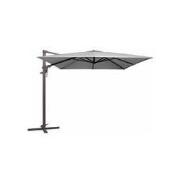 Zweefparasol monaco flex iii 3x3 m polyester light grey grade6 zonweri...