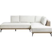Beliani MYKEN - Hoekbank-Wit-Polyester