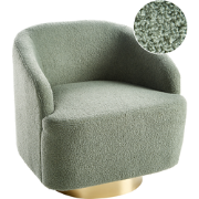 Beliani LAVIK - Fauteuil-Groen-Bouclé