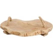 Slice teak with handles 26x21x4 cm