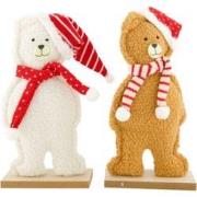 Figurine teddybear fabric / ply wood 20x6x49 cm C/2 FSC 100%