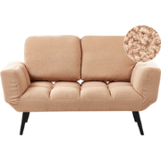 Beliani BREKKE - Tweezitsbank-Beige-Bouclé
