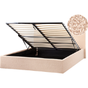 Beliani ORBEY - Tweepersoonsbed-Beige-Bouclé