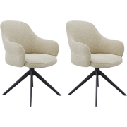 LABEL51 Eetkamerstoel Bern - Naturel - Boucle - set van 2