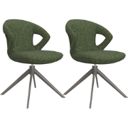 LABEL51 Eetkamerstoel Zurich - Forest - Boucle - set van 2
