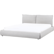 Beliani VINAY - Tweepersoonsbed-Grijs-Polyester