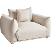 Beliani LUVOS - Fauteuil-Beige-Polyester