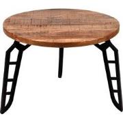 LABEL51 Salontafel Flintstone - Rough - Mangohout - Rond - 60 cm