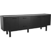 LABEL51 Dressoir Cali - Zwart - Eiken - 220cm