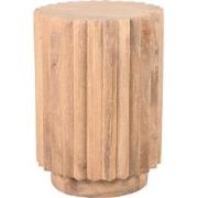 LABEL51 Bijzettafel Novan - Naturel - Mangohout -Ø35cm