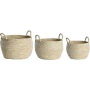 Light & Living - Mand KILBAHA - Ø33x30cm - Bruin - Set van 3