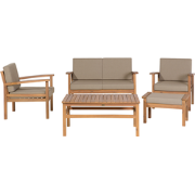 Beliani MANILA - Zitgroep-Lichte houtkleur-FSC® gecertificeerd acaciah...