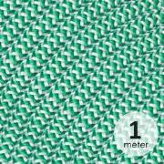 Strijkijzersnoer 3-aderig - per meter - groen/wit