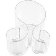 Decopatent® Ronde Make up Organizer 3 Vakken - Makeup Organizer Transp...