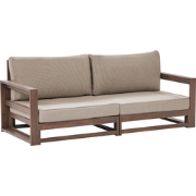 Beliani TIMOR - Tuinsofa-Donkere houtkleur-FSC® gecertificeerd acaciah...