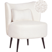 Beliani OTSBY - Fauteuil-Wit-Bouclé