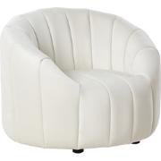 Beliani MALUNG - Fauteuil-Wit-Fluweel