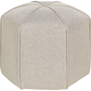 Beliani WISHEK - Poef-Beige-Kunstlinnen