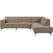 Tower living Leeds 2,5-seater AL + Ottoman R  - Moss Grey