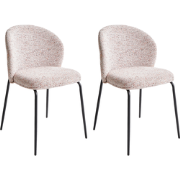 Beliani VIDETTE - Eetkamerstoel-Beige-Polyester