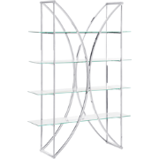 Beliani HOLLOW - Boekenkast-Zilver-RVS