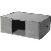 Opberghoes voor dekbed in grijze linnenlook stof - L66 cm