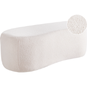 Beliani BAYARD - Bedbank-Wit-Bouclé