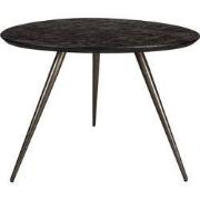 PTMD Fieron Black Wooden Dining Table Organic Round