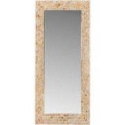 PTMD Chelsae Cream Poly Rectangle Shell Mirror