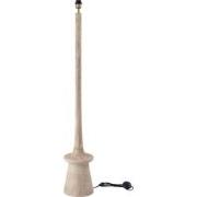 PTMD Caelin Natural Mango Wood Floor Lamp Narrow Round