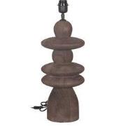 PTMD Callain Brown Mango Wood Table Lamp Base Round