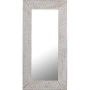PTMD Chinasa White Rect Mdf Mirror Gold Finish Low