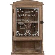 Clayre & Eef Wandkast 32x15x54 cm Bruin Hout Glas